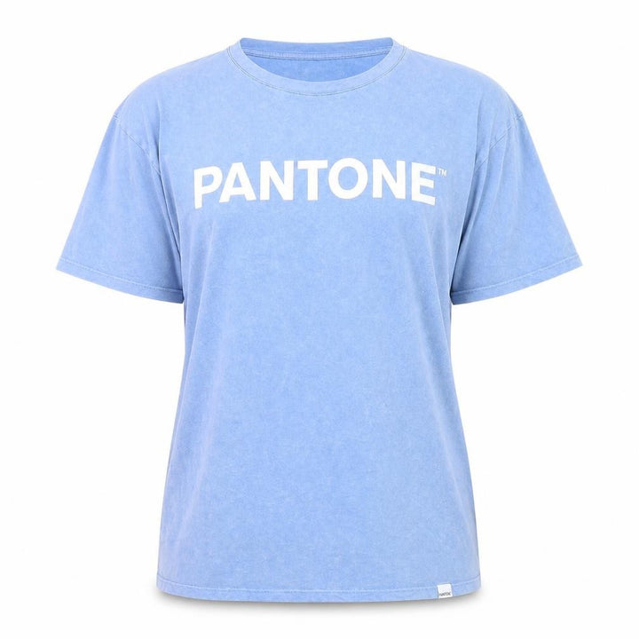 Pantone Womens Blue Basic Cotton Crew Neck T-Shirt Size 16