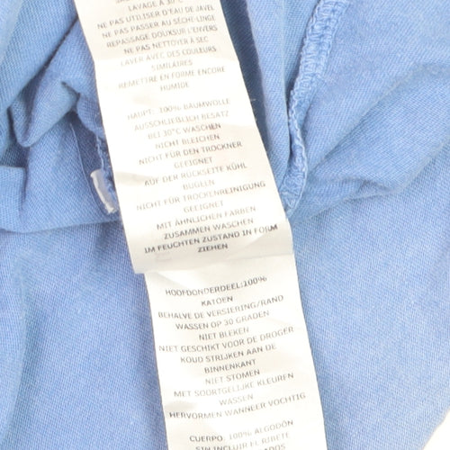 Pantone Womens Blue Basic Cotton Crew Neck T-Shirt Size 16