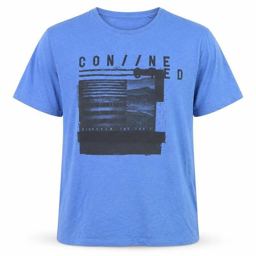 A&W85 Men's Blue Graphic Print Crew Neck T-Shirt Size L