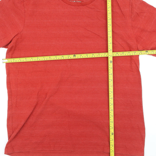 Puritan Men's Red Crew Neck Cotton Blend Short Sleeve T-Shirt Size L