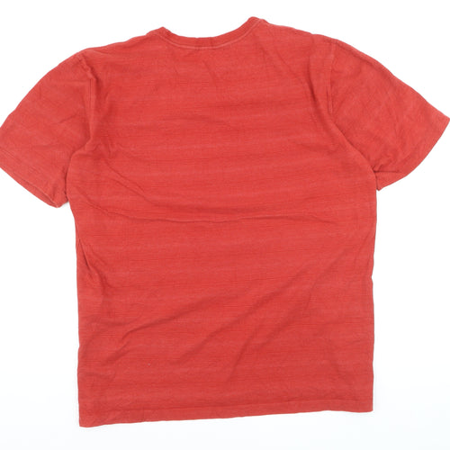 Puritan Men's Red Crew Neck Cotton Blend Short Sleeve T-Shirt Size L