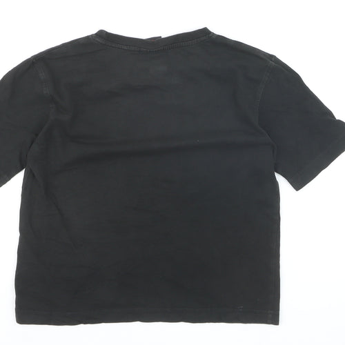Canterbury Boys Black Wasps Rugby T-Shirt 6 Years Cotton Short Sleeve Top