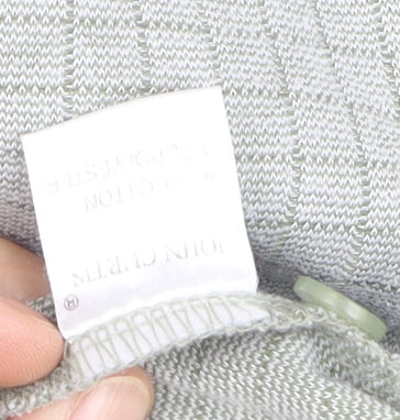 John Curtis Men’s Grey Check Polo Shirt Size M Classic Fit