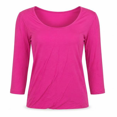 Hobbs Women’s Pink Jersey 3/4 Sleeve Scoop Neck T-Shirt Size S