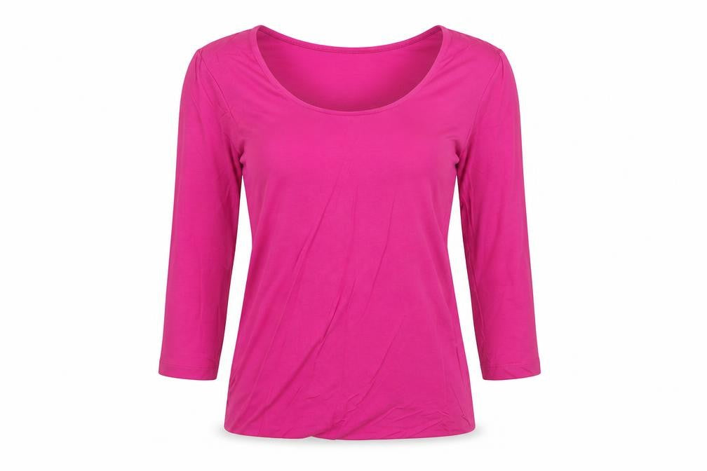 Hobbs Women’s Pink Jersey 3/4 Sleeve Scoop Neck T-Shirt Size S