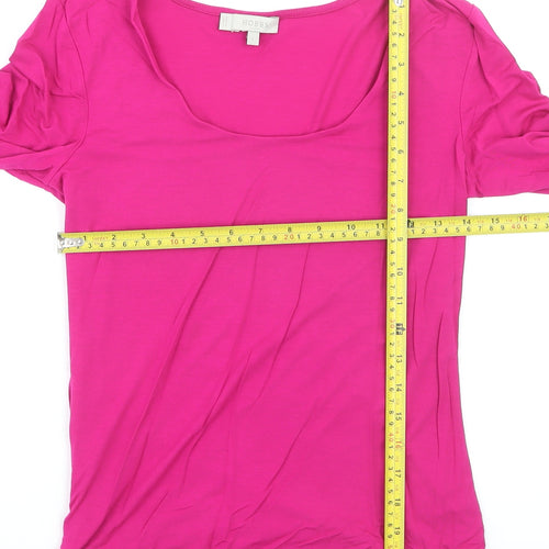 Hobbs Women’s Pink Jersey 3/4 Sleeve Scoop Neck T-Shirt Size S
