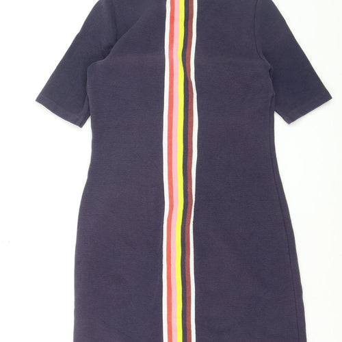 Boden Women’s Blue Shift Dress Size 8 Half Sleeve Stretch Cotton