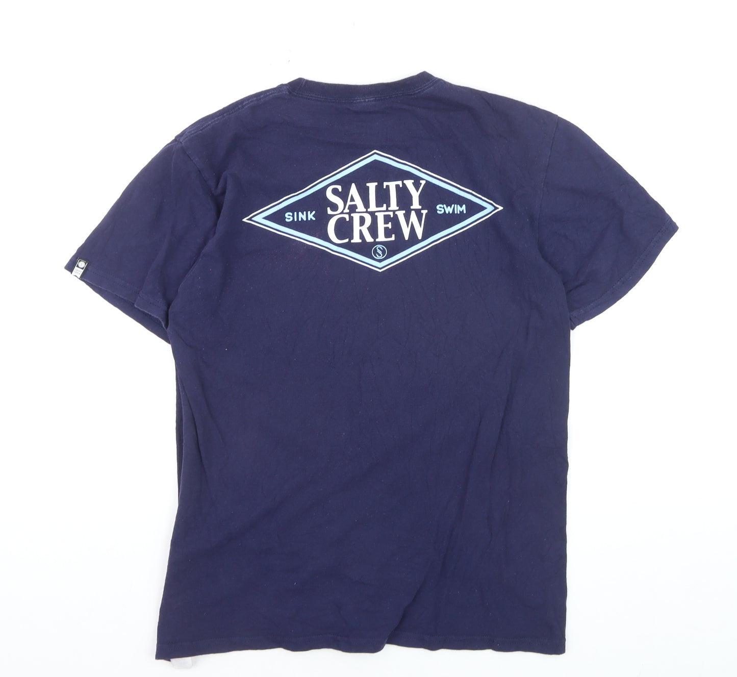 Salty Crew Men's Navy Blue Cotton Short Sleeve Graphic T-Shirt Medium