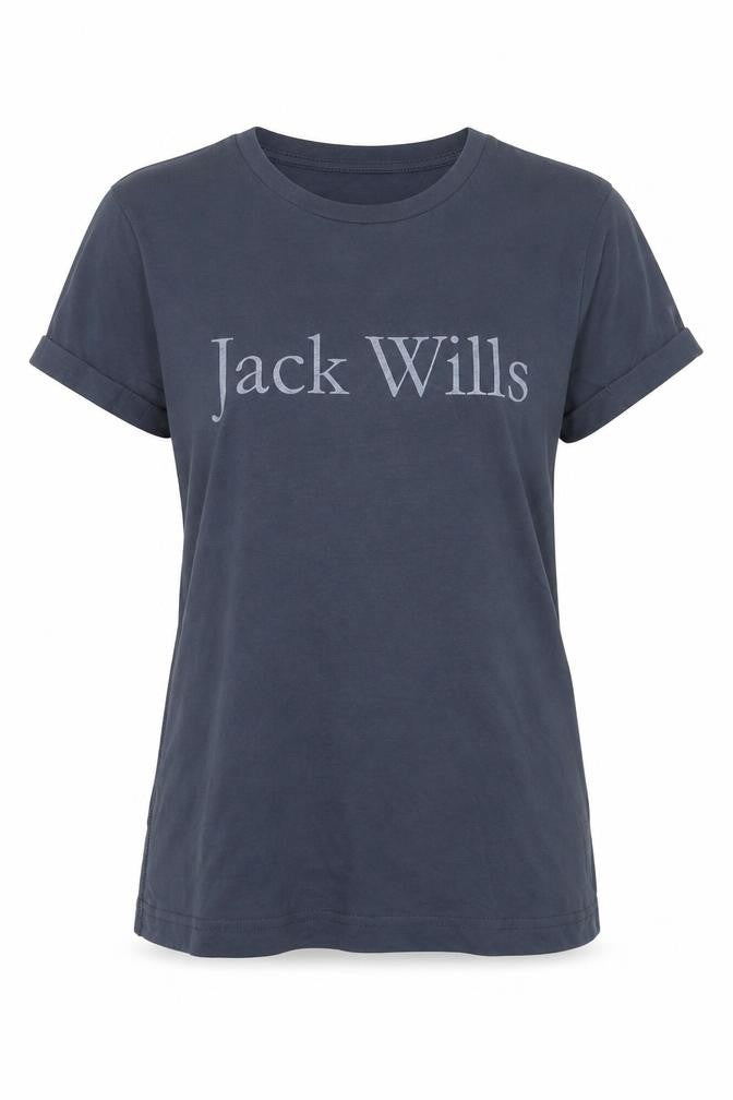 Jack Wills Women's Blue Cotton Crew Neck T-Shirt UK 6