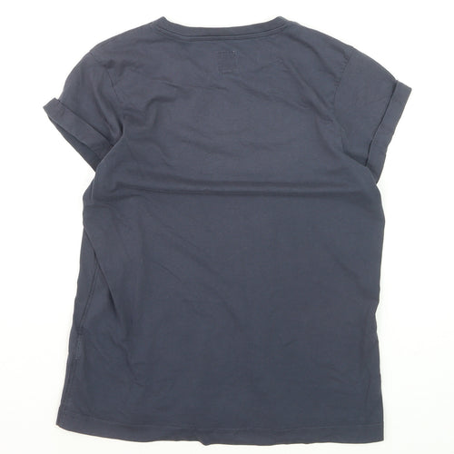 Jack Wills Women's Blue Cotton Crew Neck T-Shirt UK 6