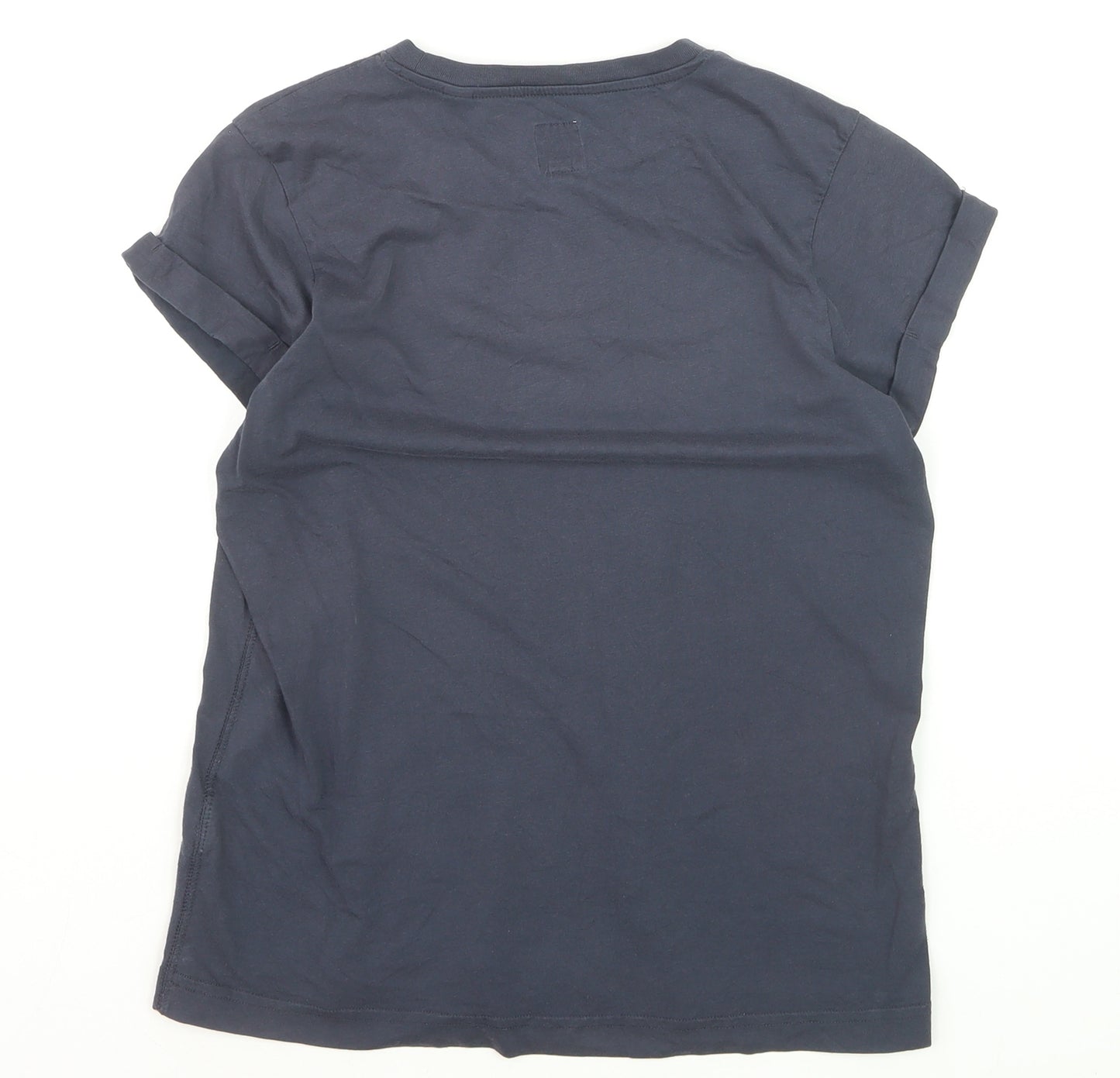 Jack Wills Women's Blue Cotton Crew Neck T-Shirt UK 6