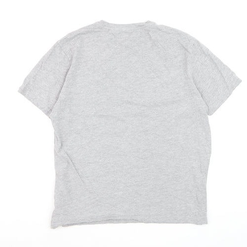Original Penguin Grey Graphic Cotton T-Shirt Men's Large