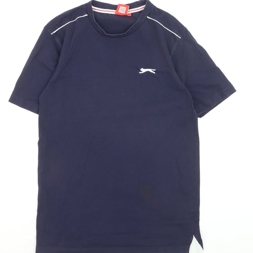 Slazenger Men's Blue Small Crew Neck Sports T-Shirt