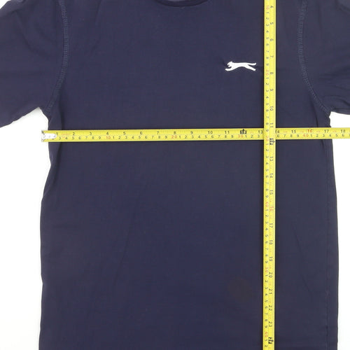 Slazenger Men's Blue Small Crew Neck Sports T-Shirt