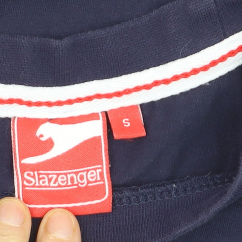 Slazenger Men's Blue Small Crew Neck Sports T-Shirt