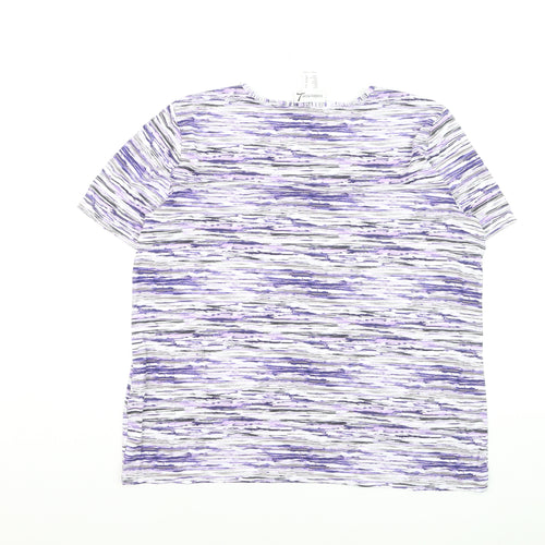 Collection L Women’s Multicoloured Stripe T-Shirt Size 20 Viscose Blend