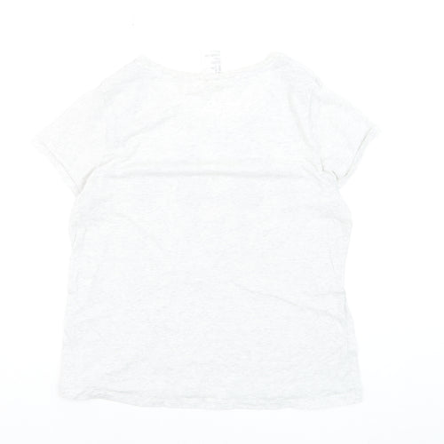 H&M Women’s White Mickey Mouse Cotton T-Shirt Size 12