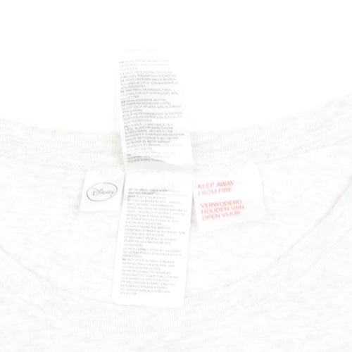 H&M Women’s White Mickey Mouse Cotton T-Shirt Size 12