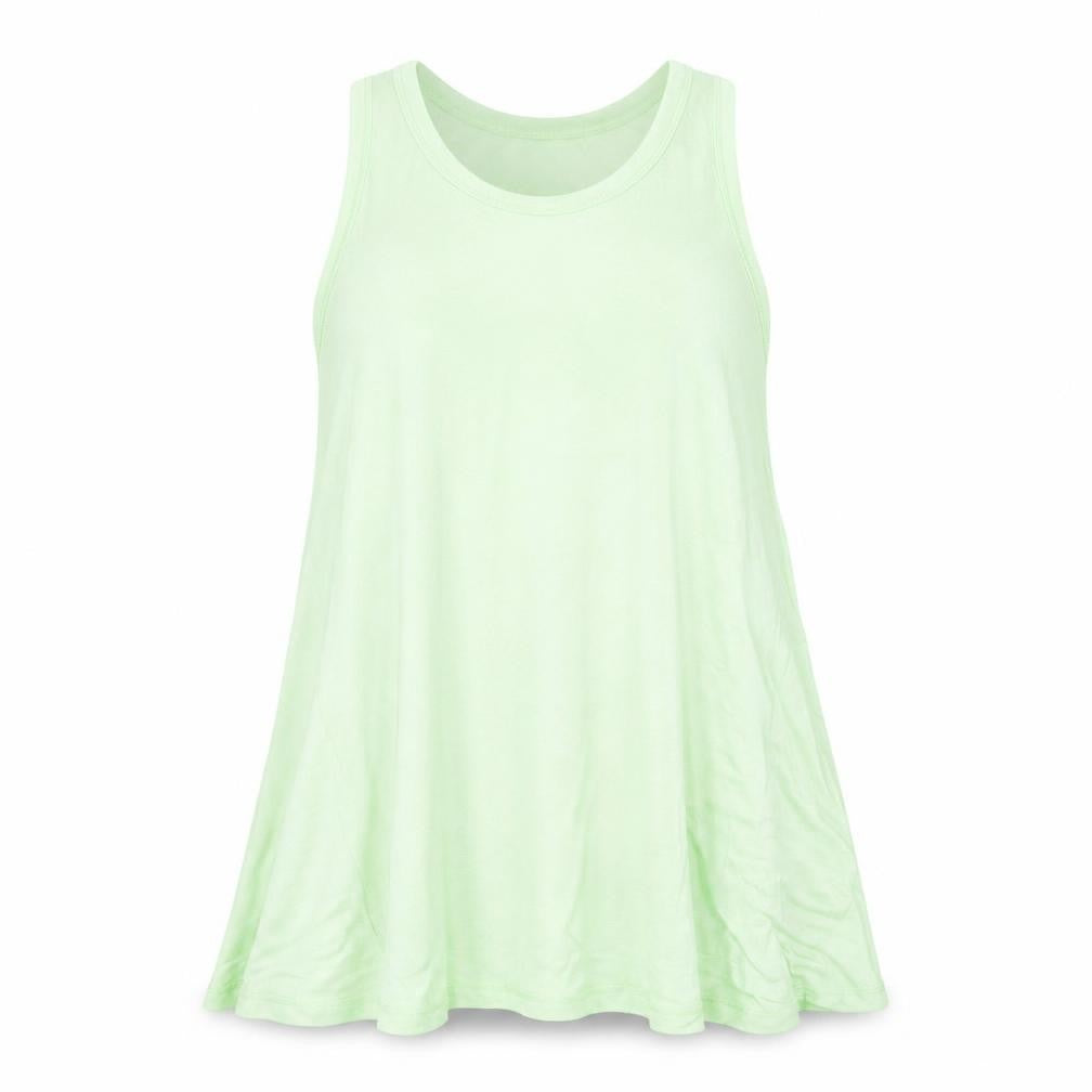 Front view of Sweaty Betty Women's Green Bamboo Tank Top, size S