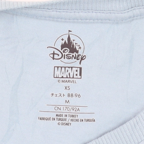 Disney Marvel Westview Blue Men's T-Shirt Size XS Cotton Graphic