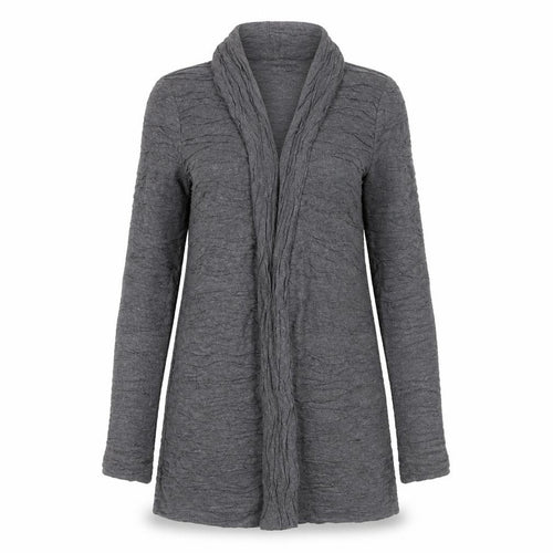 Phase Eight Women Grey Long Sleeve Cardigan Size 10 Lightweight Knit