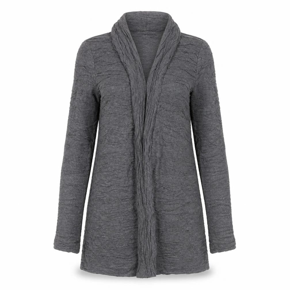 Phase Eight Women Grey Long Sleeve Cardigan Size 10 Lightweight Knit