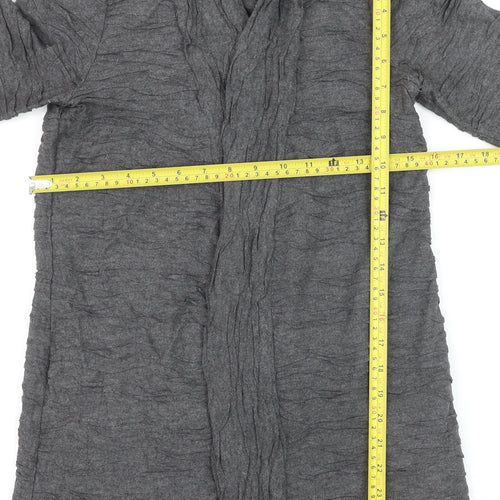 Phase Eight Women Grey Long Sleeve Cardigan Size 10 Lightweight Knit