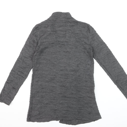Phase Eight Women Grey Long Sleeve Cardigan Size 10 Lightweight Knit