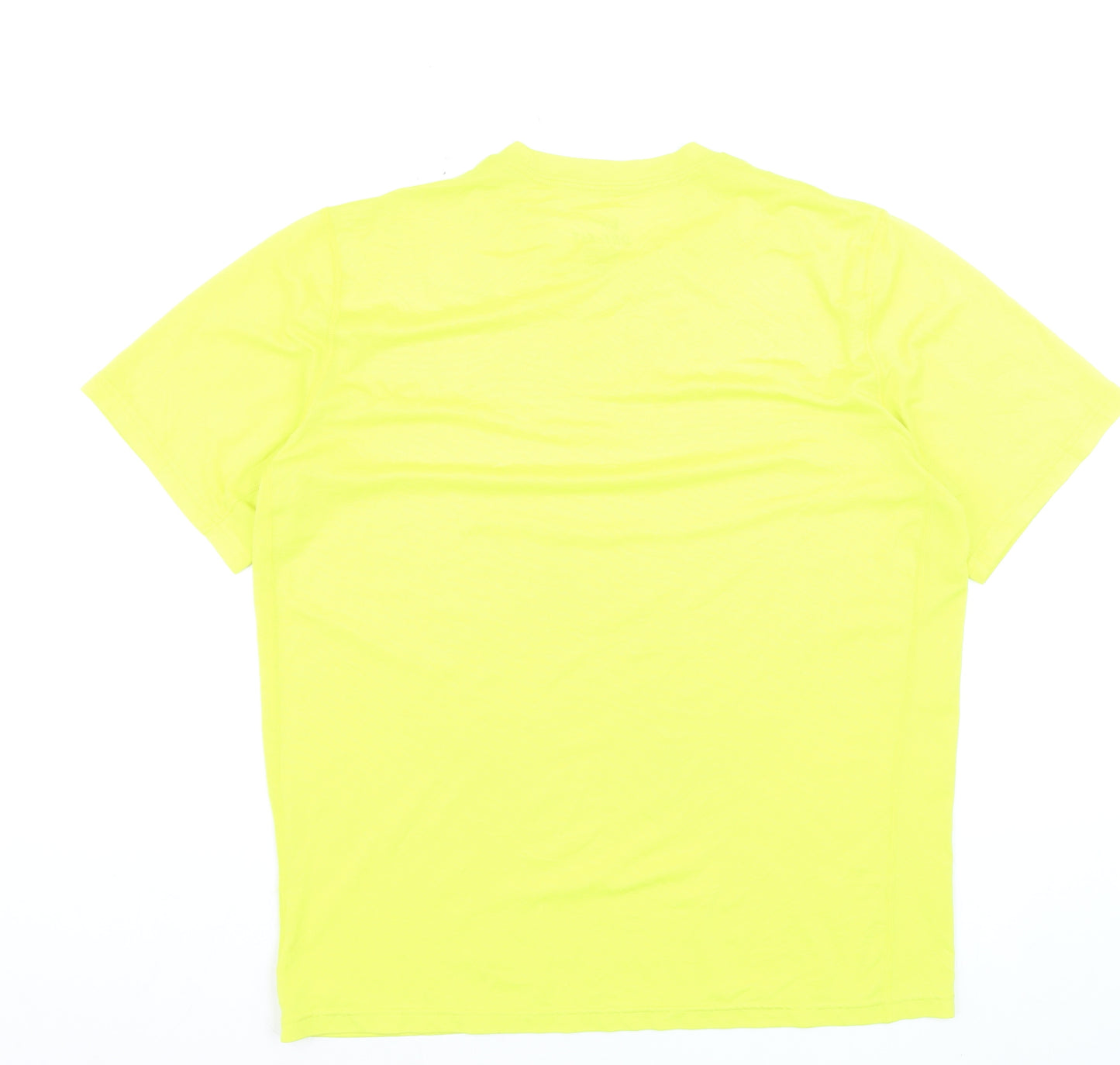 Nike Men's Yellow Dri-FIT Short Sleeve Sports T-Shirt L