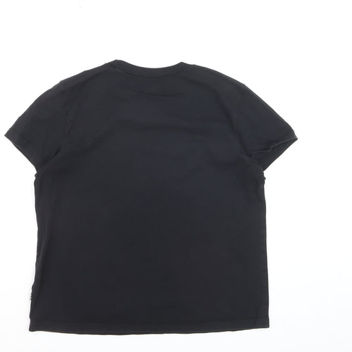 Vans Women’s Black Cotton Crew Neck Logo T-Shirt Size M