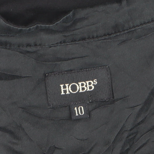 Hobbs Women’s Black V-Neck Shift Dress Size 10 Workwear Style