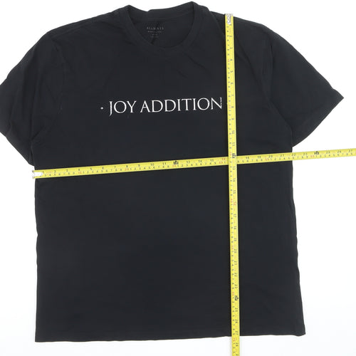 AllSaints Men's Black Joy Addition Cotton Crew Neck T-Shirt Medium