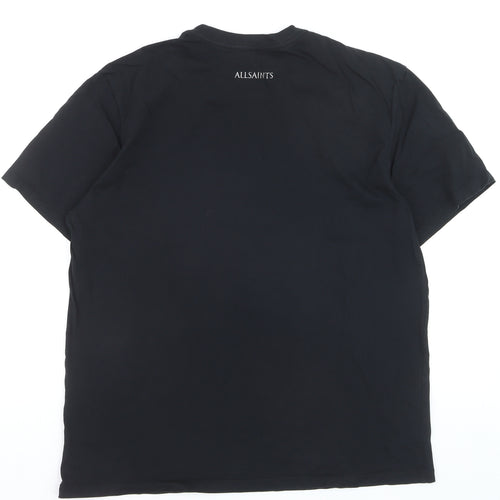AllSaints Men's Black Joy Addition Cotton Crew Neck T-Shirt Medium