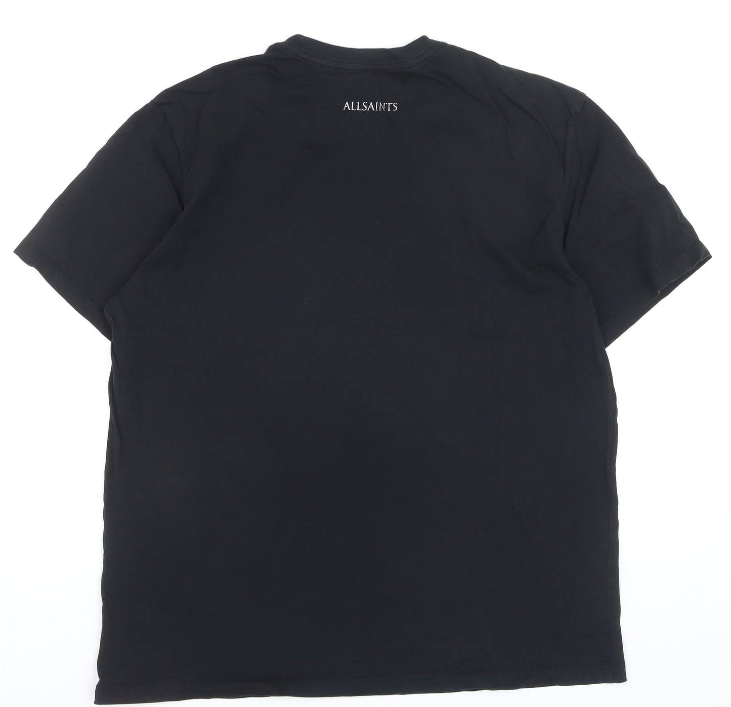 AllSaints Men's Black Joy Addition Cotton Crew Neck T-Shirt Medium