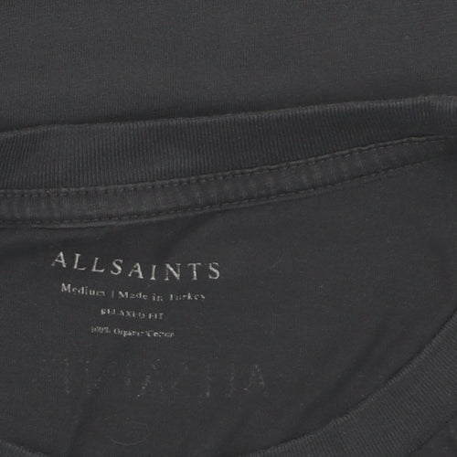 AllSaints Men's Black Joy Addition Cotton Crew Neck T-Shirt Medium