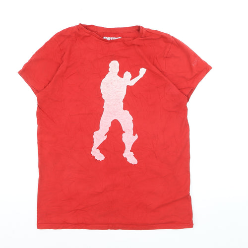 Fortnite Men’s Red XL Graphic Cotton T-Shirt Short Sleeve Crew Neck