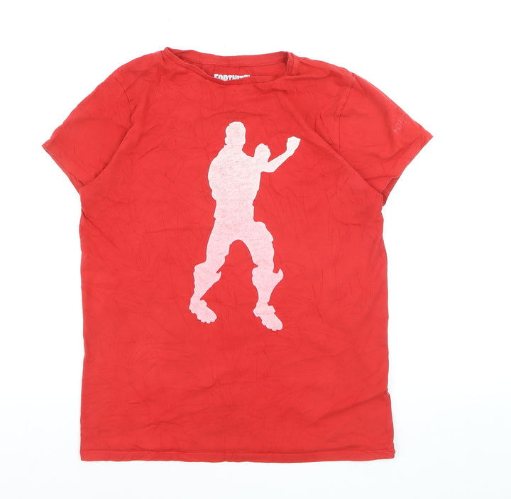 Fortnite Men’s Red XL Graphic Cotton T-Shirt Short Sleeve Crew Neck