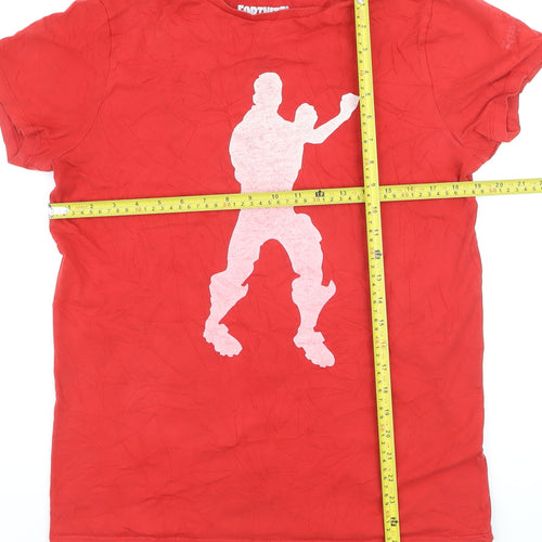 Fortnite Men’s Red XL Graphic Cotton T-Shirt Short Sleeve Crew Neck