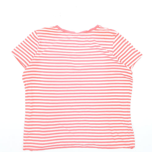 Disney at George Women Pink Striped Minnie Mouse T-Shirt Size 14
