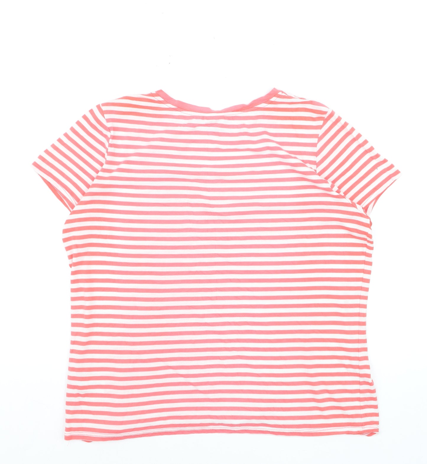 Disney at George Women Pink Striped Minnie Mouse T-Shirt Size 14