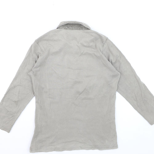 Fat Face Men's Grey 3/4 Sleeve Cotton Polo Shirt Size M