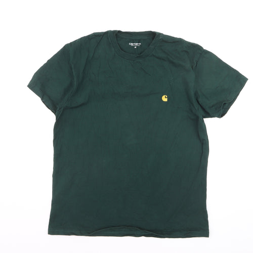 Carhartt Men’s Green Cotton Short Sleeve Logo T-Shirt M