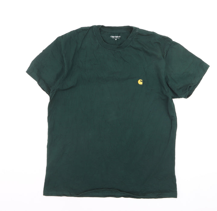 Carhartt Men’s Green Cotton Short Sleeve Logo T-Shirt M