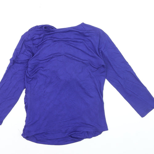 Artigiano Women’s Purple Wrap Style Viscose Jersey Blouse Size 12