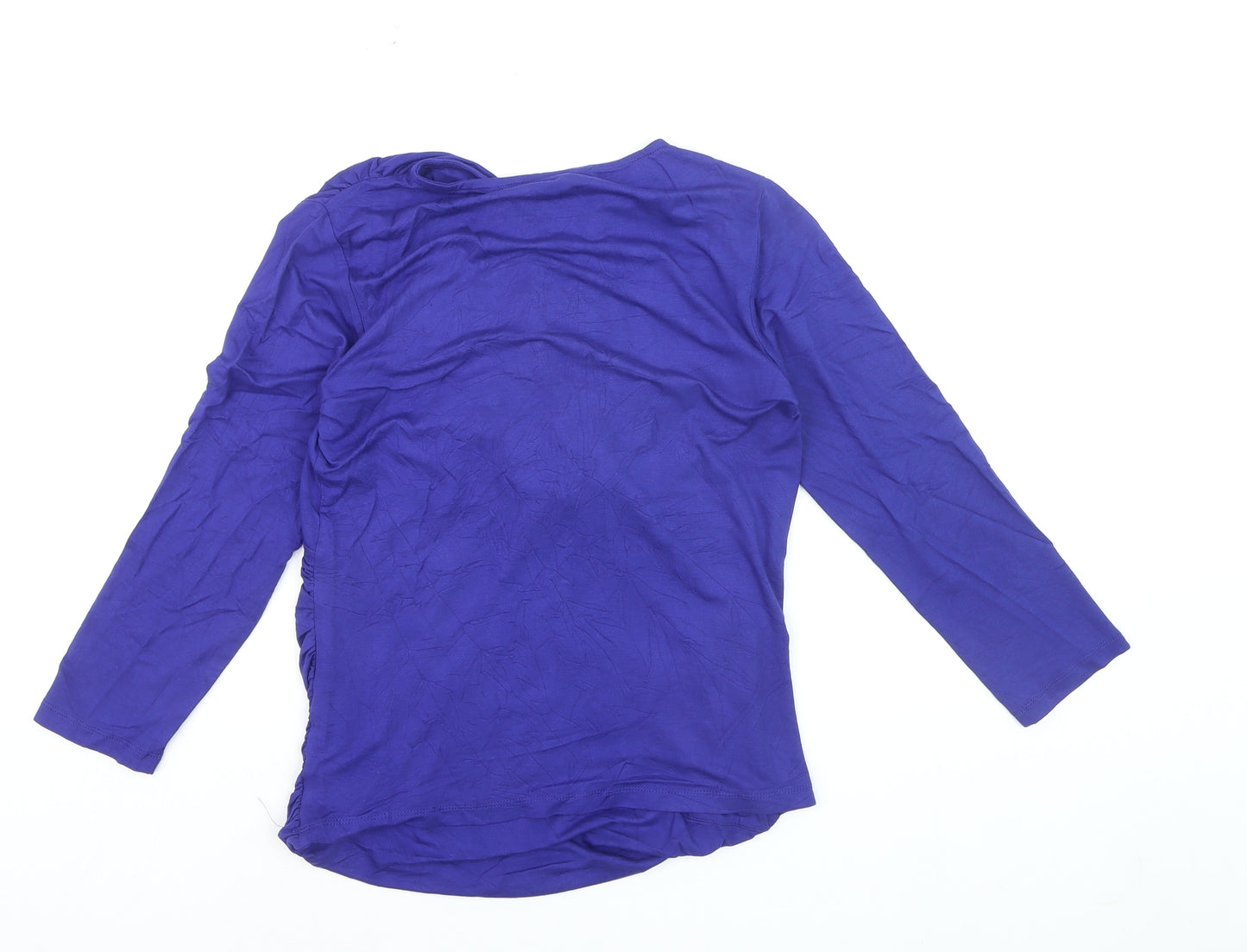 Artigiano Women’s Purple Wrap Style Viscose Jersey Blouse Size 12