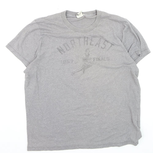 Abercrombie & Fitch Men's Grey XXL Muscle Fit Graphic T-Shirt