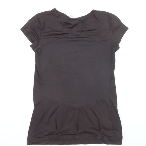 Adidas Womens Black Short Sleeve Slim Fit Sports T-Shirt Size 10