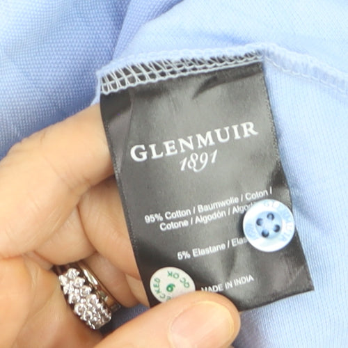 Glenmuir Womens Blue Sleeveless Polo Shirt XL Cotton Blend