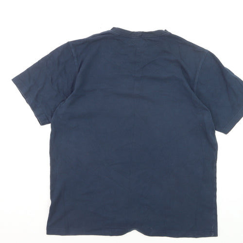 Columbia Men's Blue Cotton Short Sleeve Logo T-Shirt L