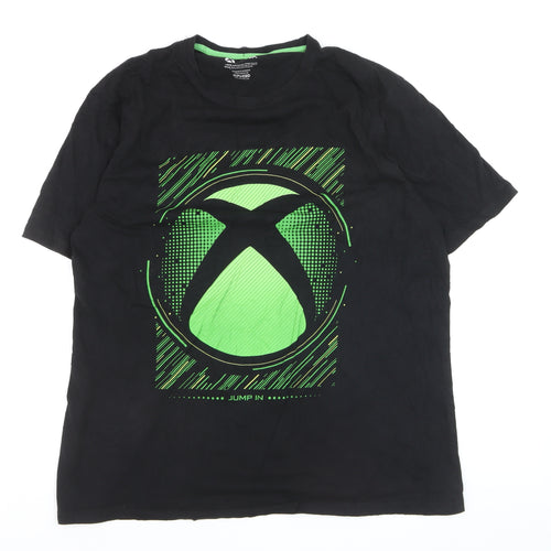 F&F Xbox Black Green Graphic Men's 2XL Short Sleeve T-Shirt